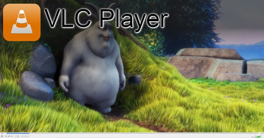 Screenshot of Big Buck Bunny playing in VLC Player