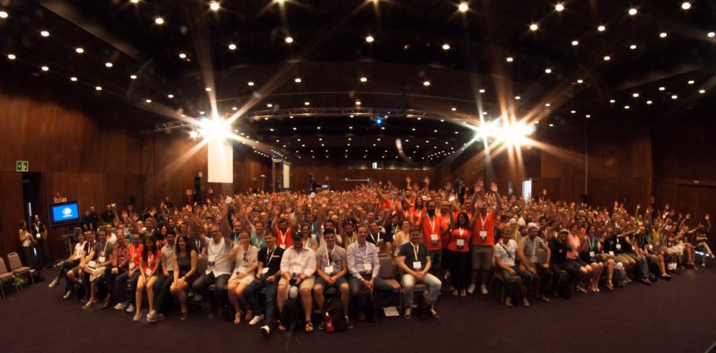 WordCamp Europe 2015 group photo - Photo by Found Art Photography.