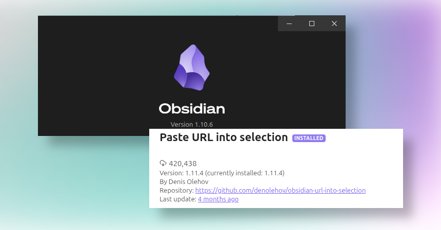 Notion-Style Linking in Obsidian: Paste URL Into Selection